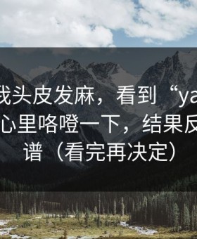 这事让我头皮发麻，看到“yandex入口”我心里咯噔一下，结果反转得离谱（看完再决定）