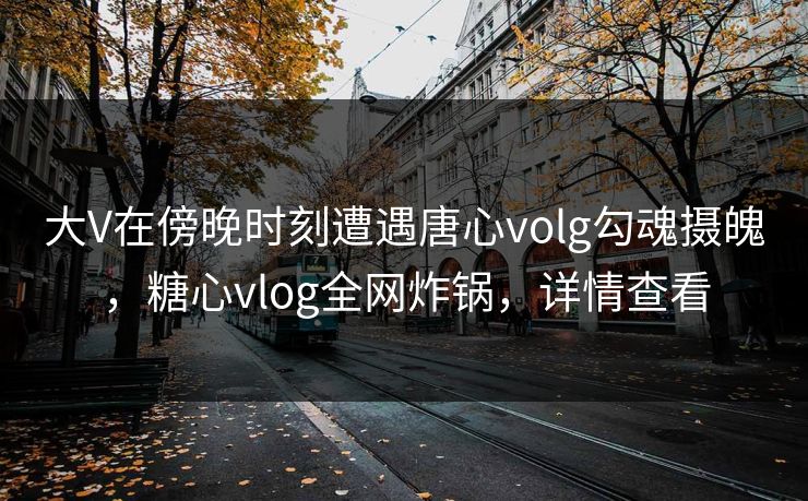 大V在傍晚时刻遭遇唐心volg勾魂摄魄,糖心vlog全网炸锅,详情查看 大V在傍晚时刻遭遇唐心volg勾魂摄魄,糖心vlog全网炸锅,详情查看