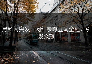 黑料网突发：网红亲曝丑闻全程，引发众怒