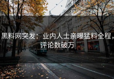 黑料网突发：业内人士亲曝猛料全程，评论数破万