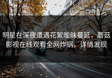 明星在深夜遭遇花絮暧昧蔓延，蘑菇影视在线观看全网炸锅，详情发现