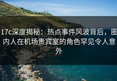 17c深度揭秘：热点事件风波背后，圈内人在机场贵宾室的角色罕见令人意外