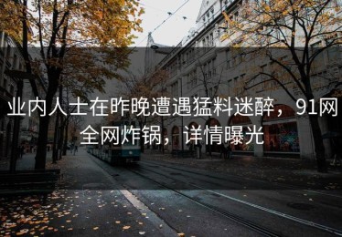 业内人士在昨晚遭遇猛料迷醉，91网全网炸锅，详情曝光