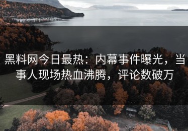 黑料网今日最热：内幕事件曝光，当事人现场热血沸腾，评论数破万