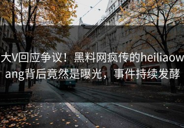 大V回应争议！黑料网疯传的heiliaowang背后竟然是曝光，事件持续发酵